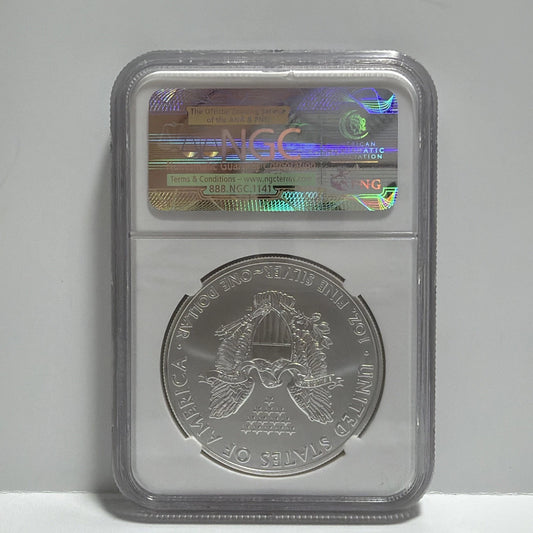NGC 2012 (S) MS70 Silver Eagle Dollar First Release From Mint Sealed Box #9
