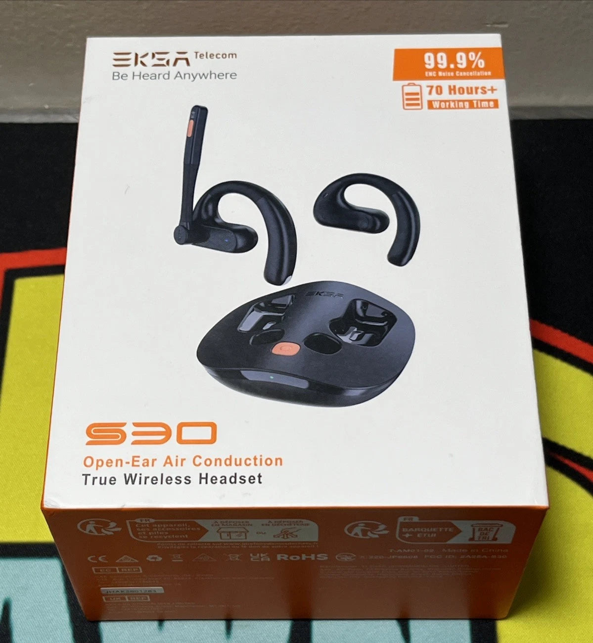 Eksa Telecom S30 Bluetooth Open Ear Air-Conduction Headset - New
