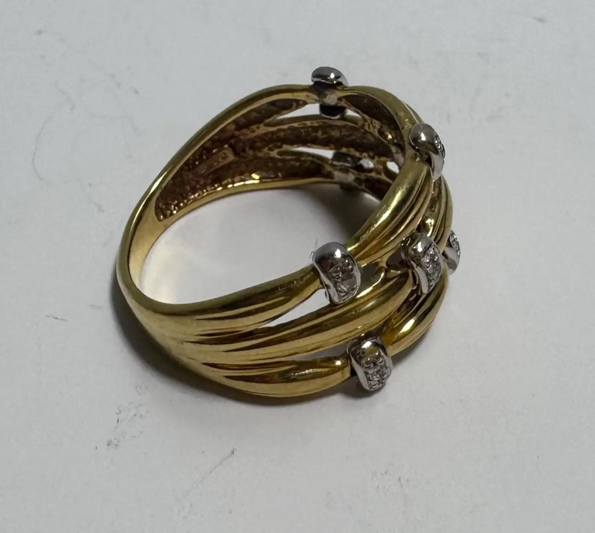Coffin Cut Moss Agate Ring - 925 Sterling Silver Vine Leaf Statement Ring - Size 9