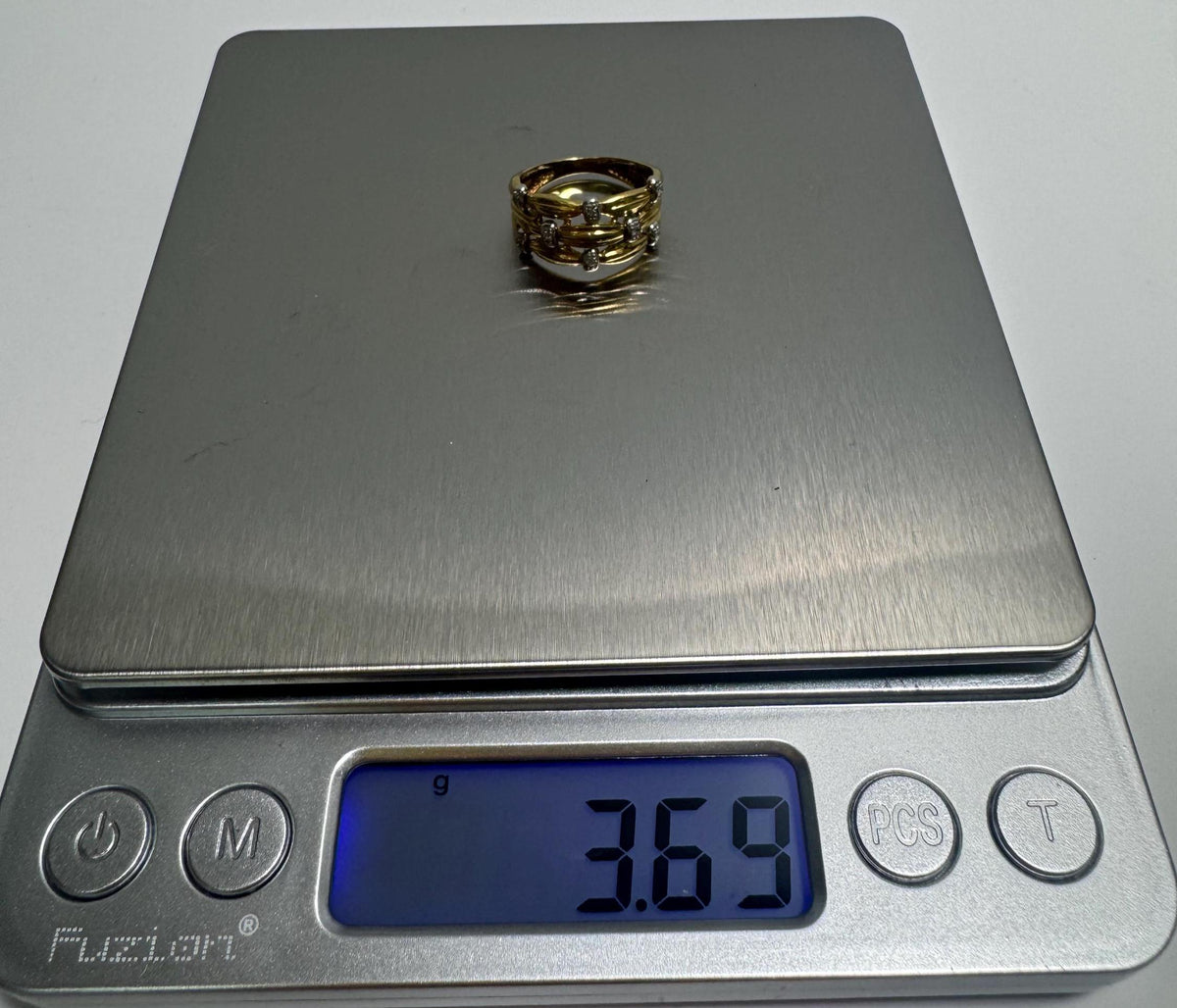 18K Gold Ring, Size 5.25, Israel Hallmark, Woven Multi-Band Design, Estate Jewelry
