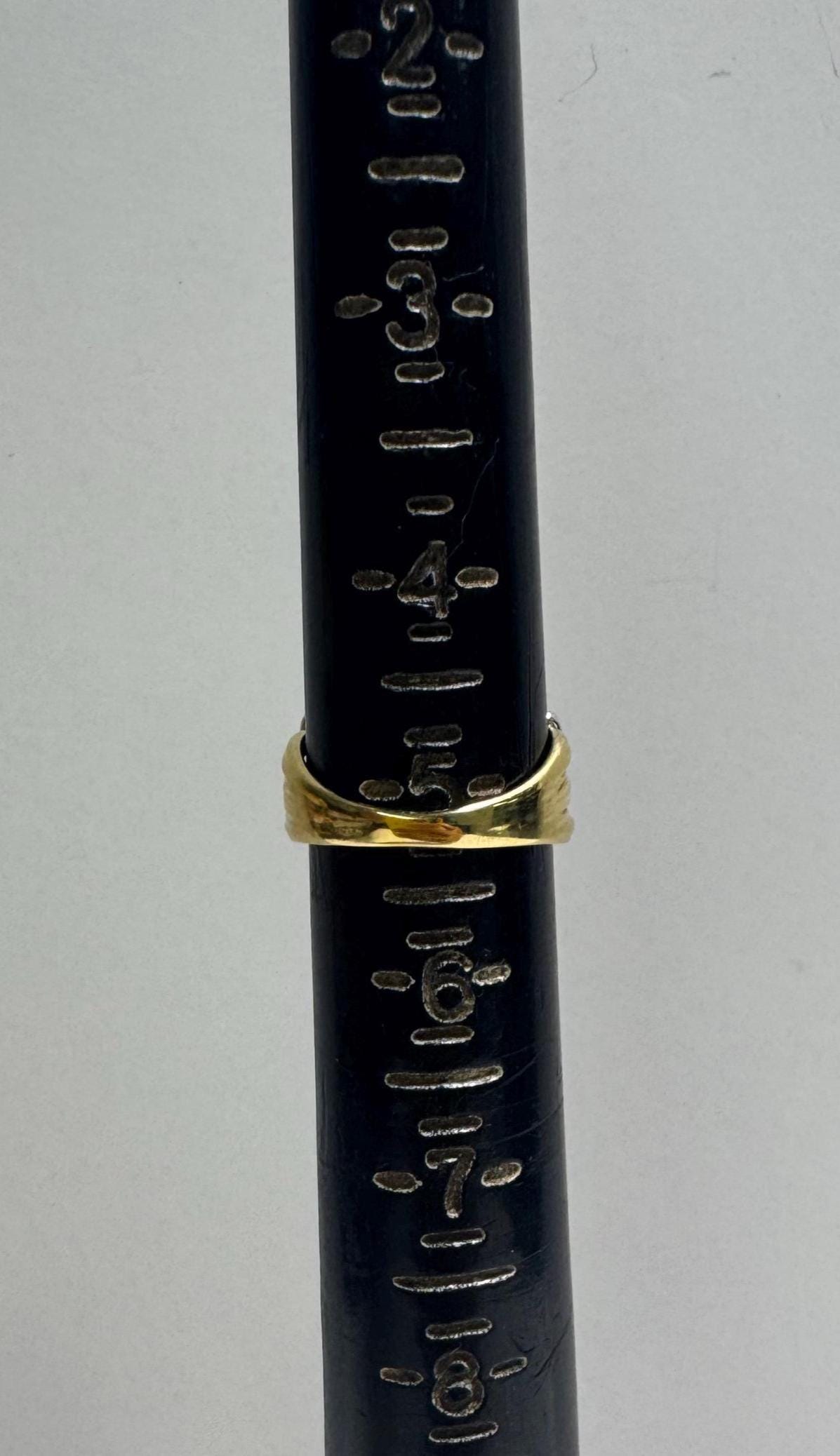 18K Gold Ring, Size 5.25, Israel Hallmark, Woven Multi-Band Design, Estate Jewelry