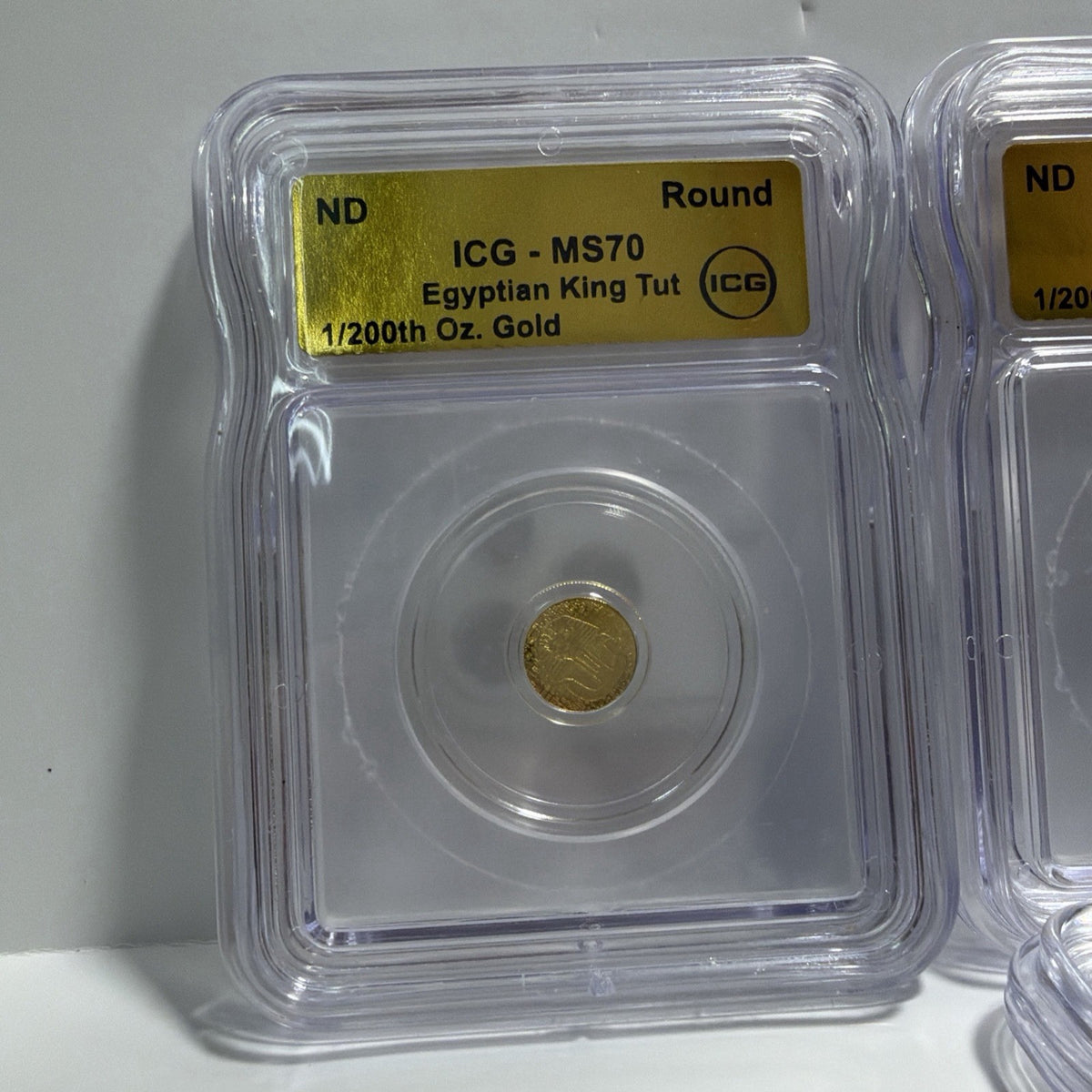 Lot of 6 - ICG MS70 Gold 1/200th oz Gold Bullion Rounds - Egyptian King Tut